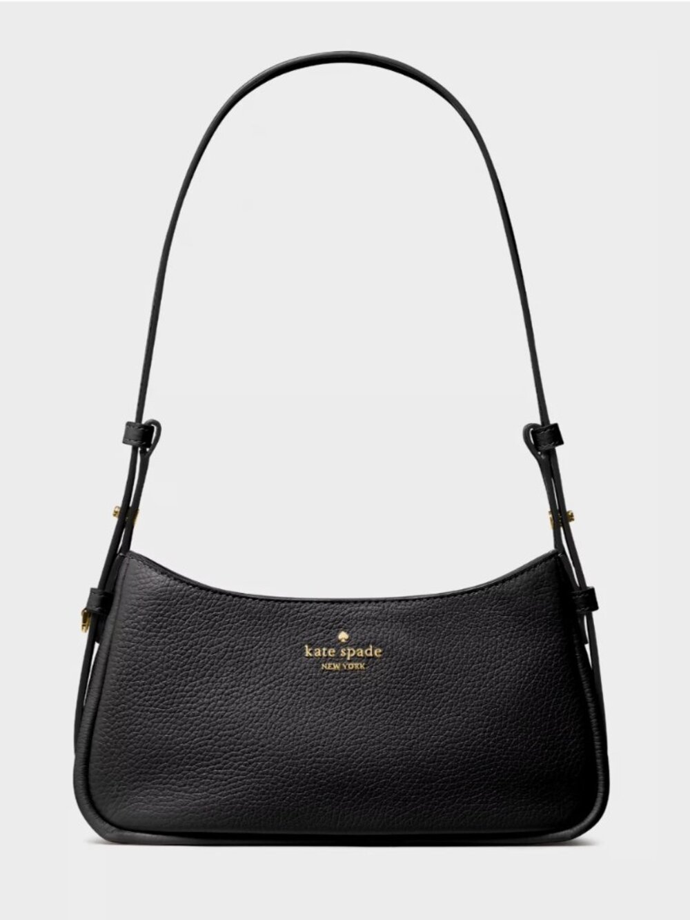 New Kate Spade Juliette Small Shoulder Bag Pebble Leather Black - Picture 2 of 4
